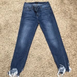 Just black brand size 27 shark bite bottom jeans